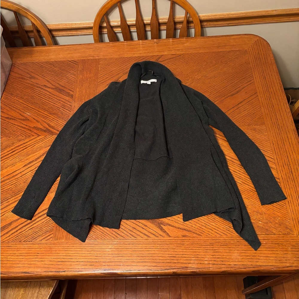 Women's Gray Open Front Cardigan